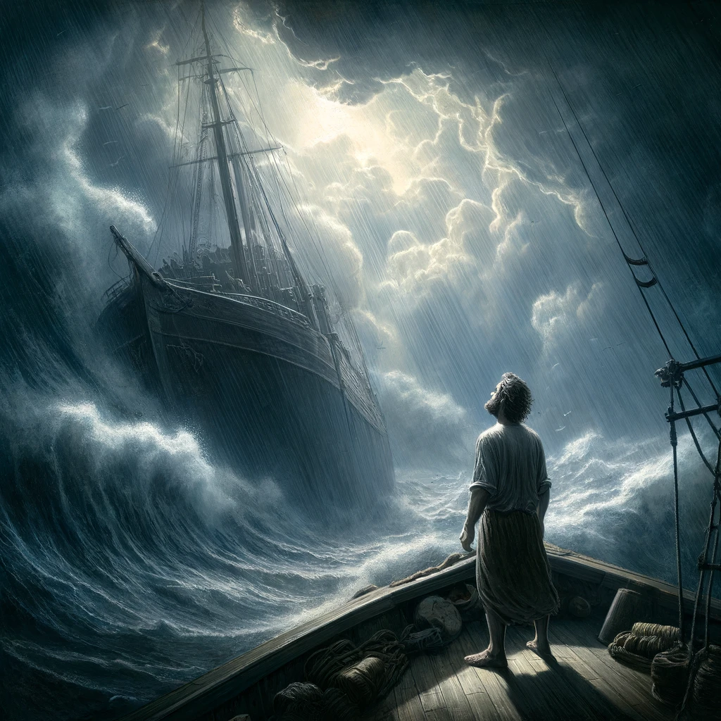 Jonah in the storm