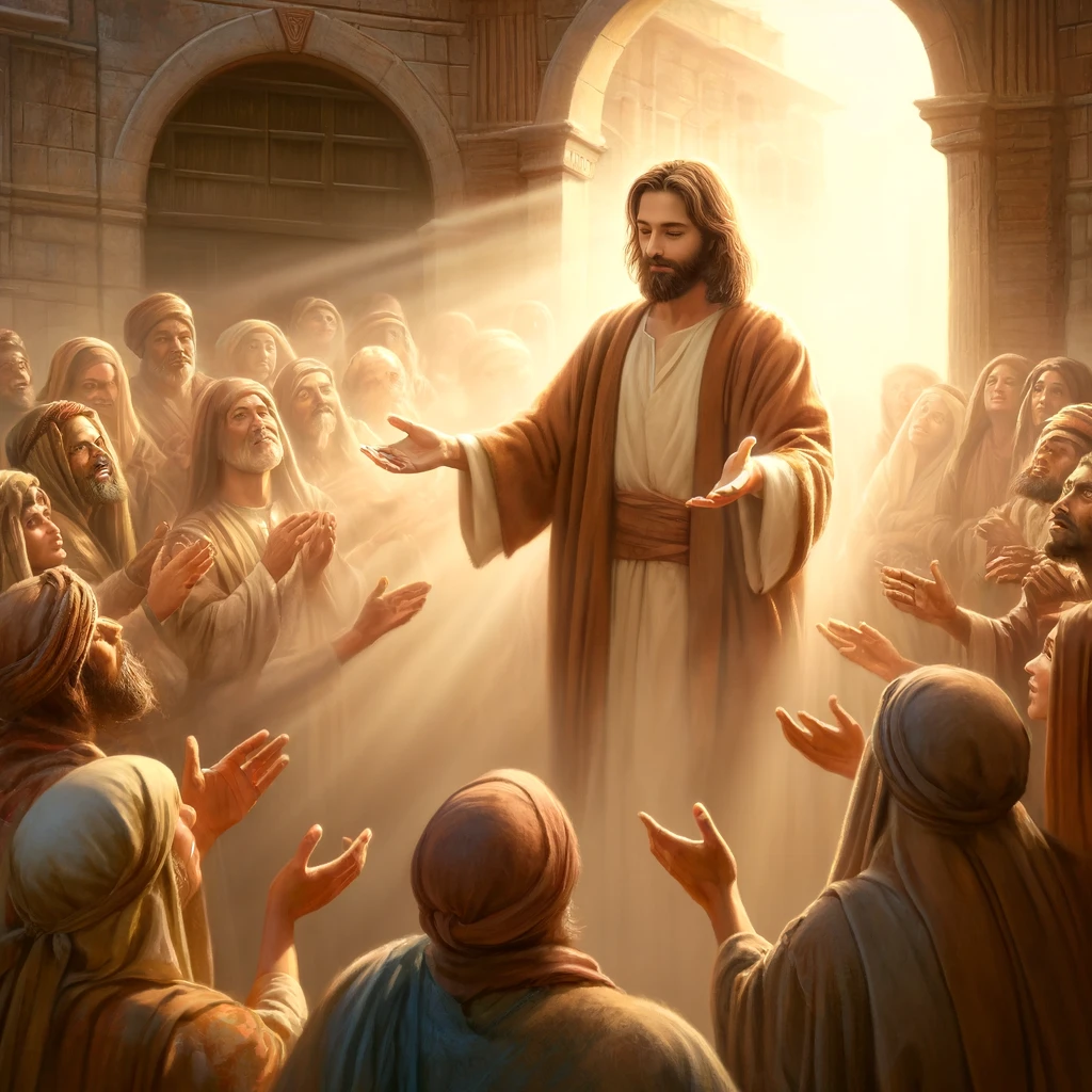 Jesus performing miracles