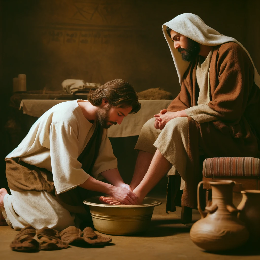 Jesus washing feet