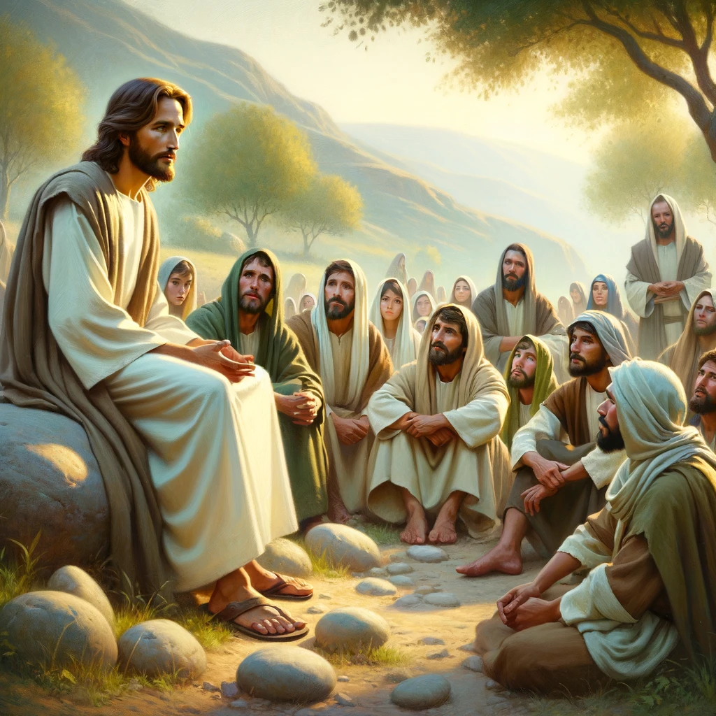 Jesus teaching His disciples