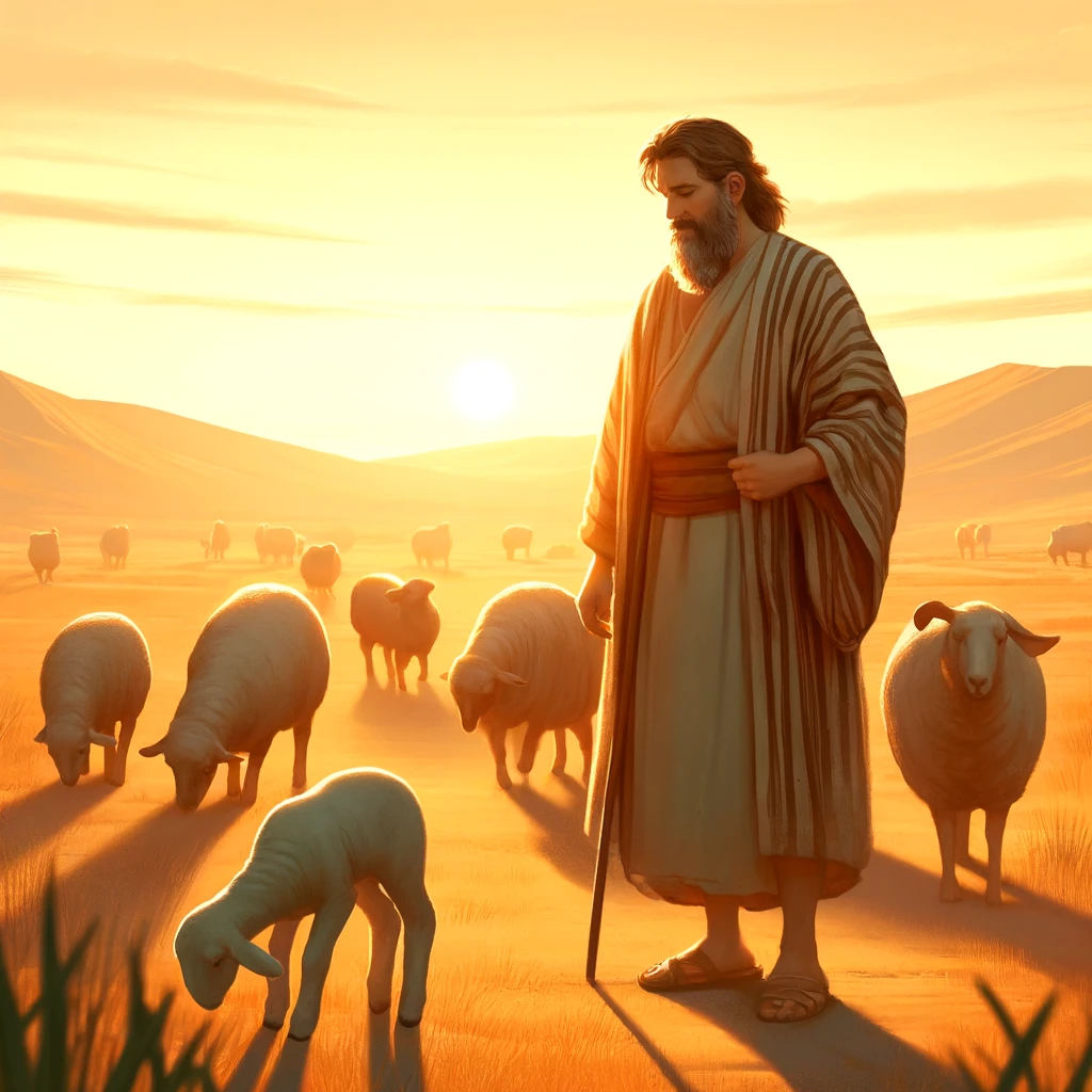 Moses with his sheep