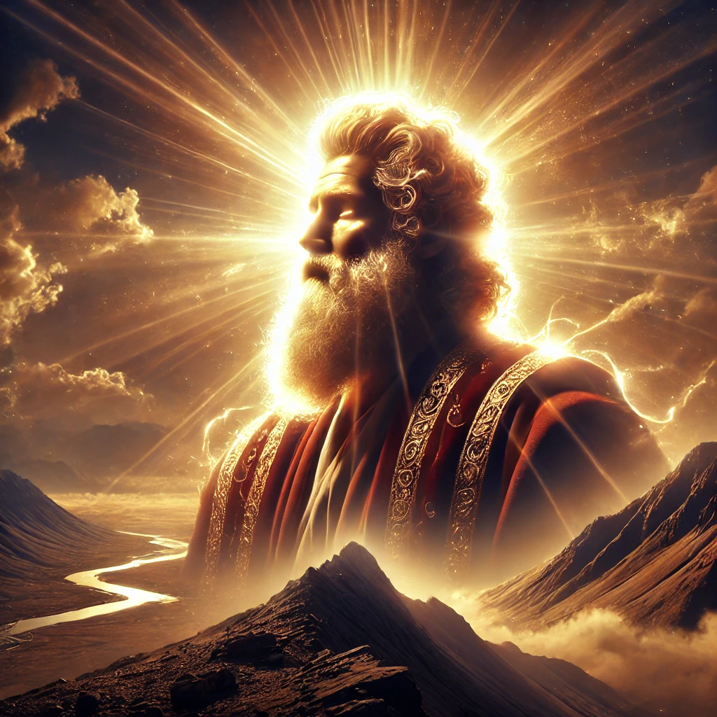 Moses glowing face 