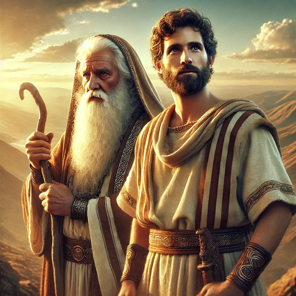 Moses with Joshua