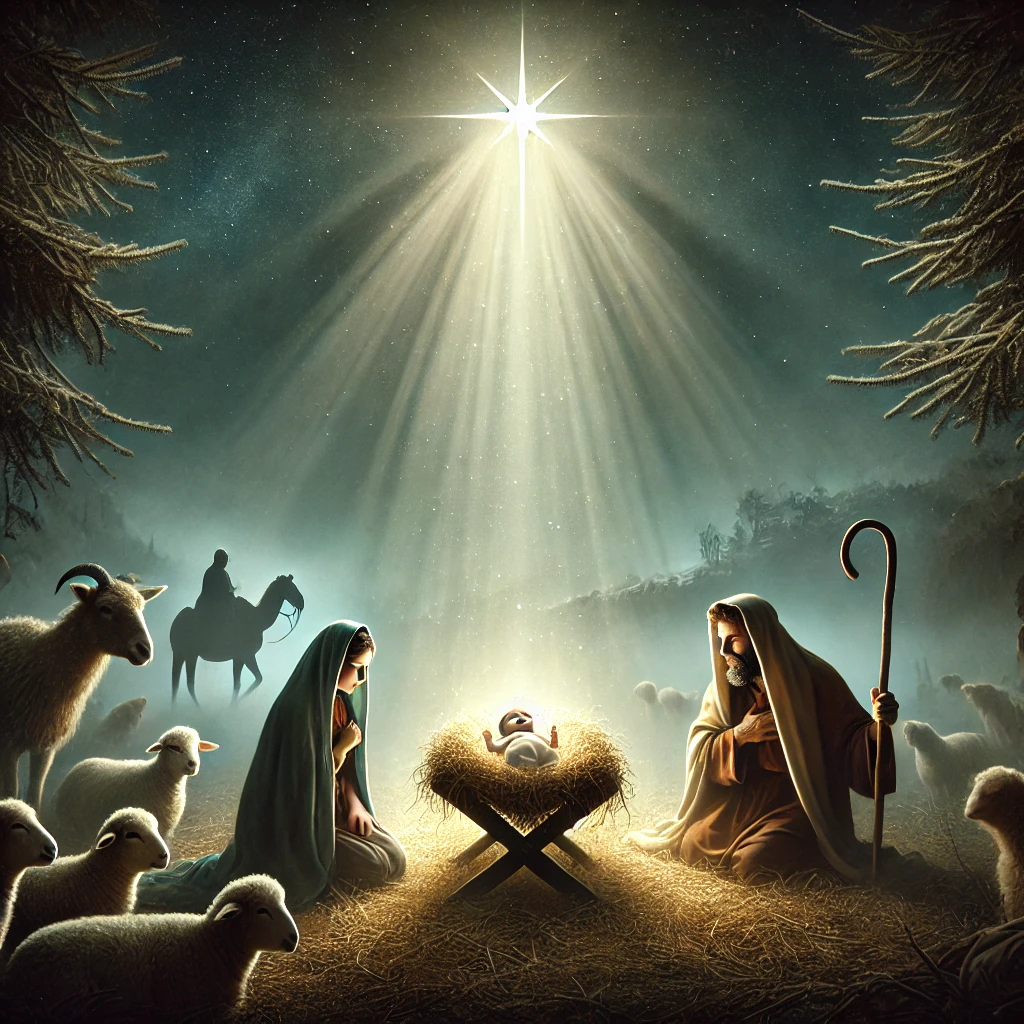 Jesus in a manger
