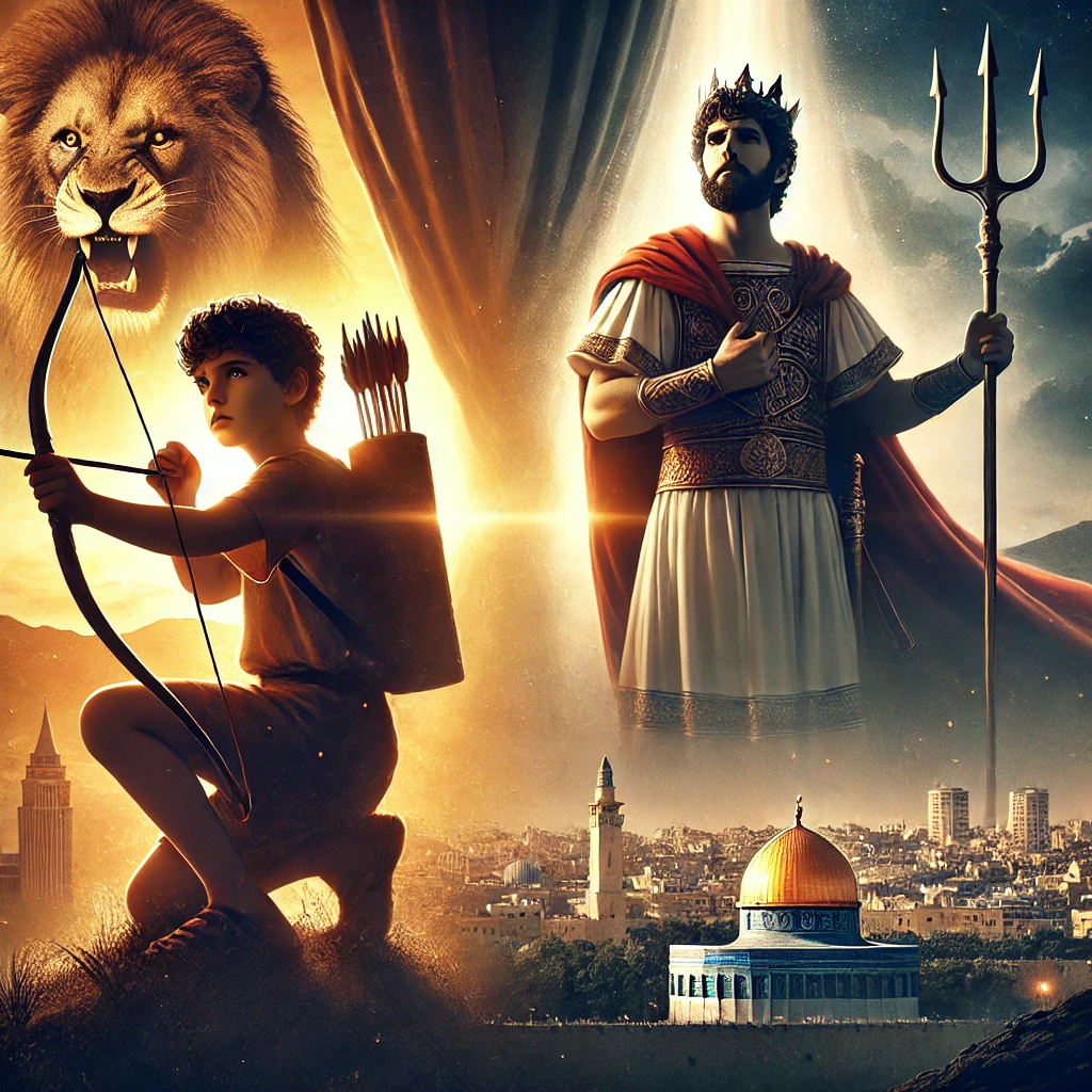 King David capturing two key moments in his life