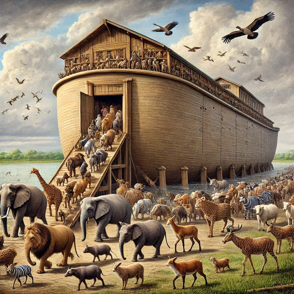 animals entering the ark in pairs