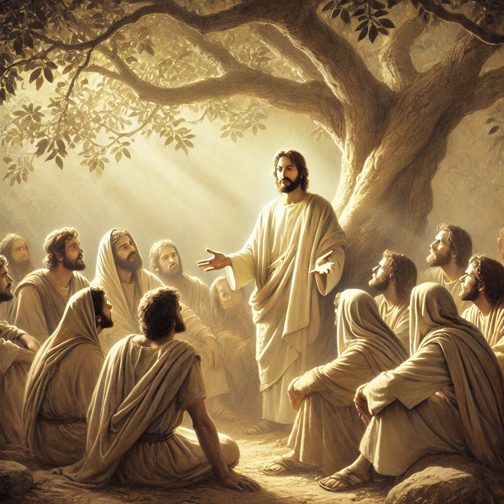 Jesus Teaching His Disciples Under a Fig Tree