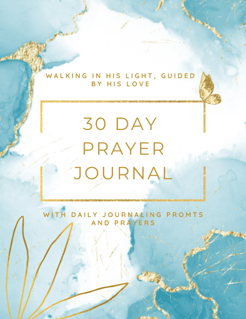 Free Christian 30 day Prayer Journal Gold Cover