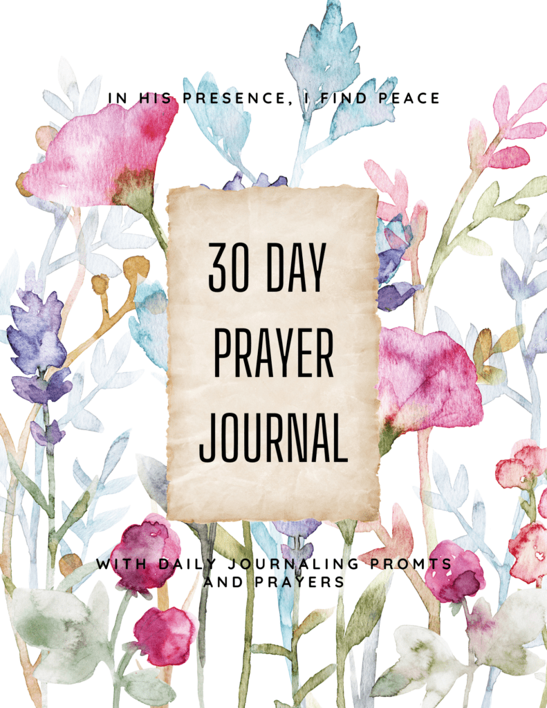 Free Christian 30 day Prayer Journal Flower Cover