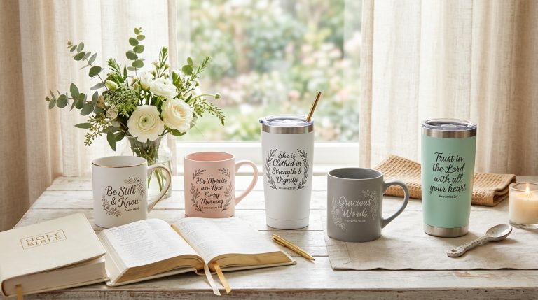 Best Christian Tumblers & Coffee Mugs for Women: Daily Scripture Drinkware