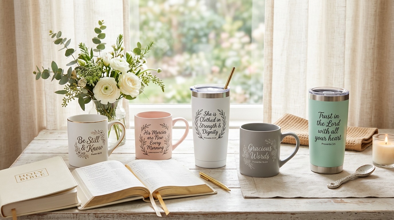 Best Christian Tumblers & Coffee Mugs for Women: Daily Scripture Drinkware
