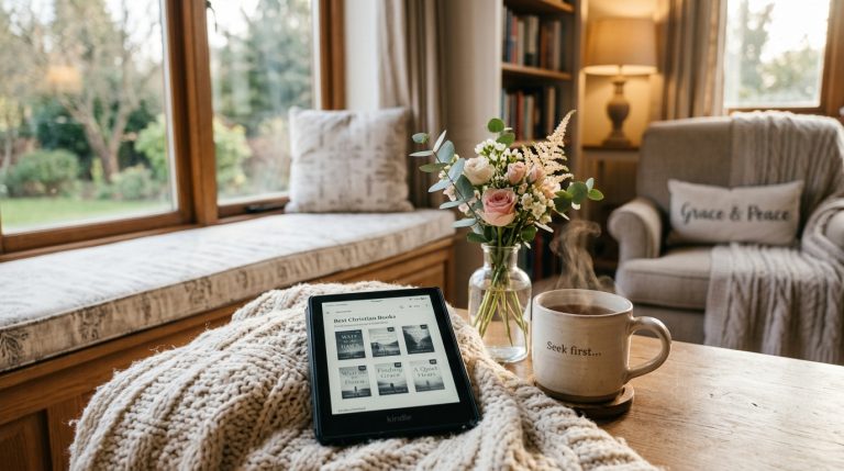 Kindle_on_blanket_with_tea