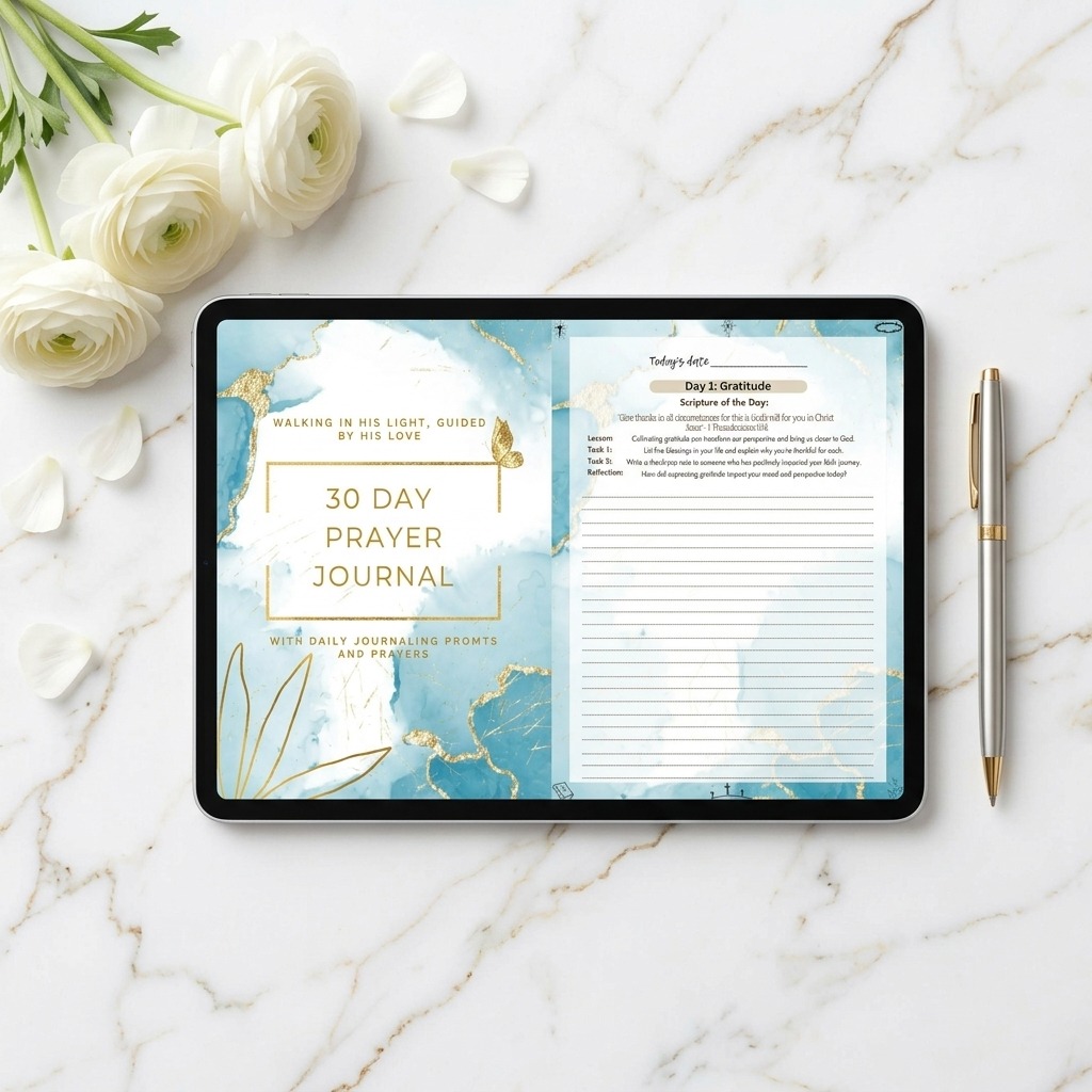 tablets showcasing the complete range of our free journals and study guides.