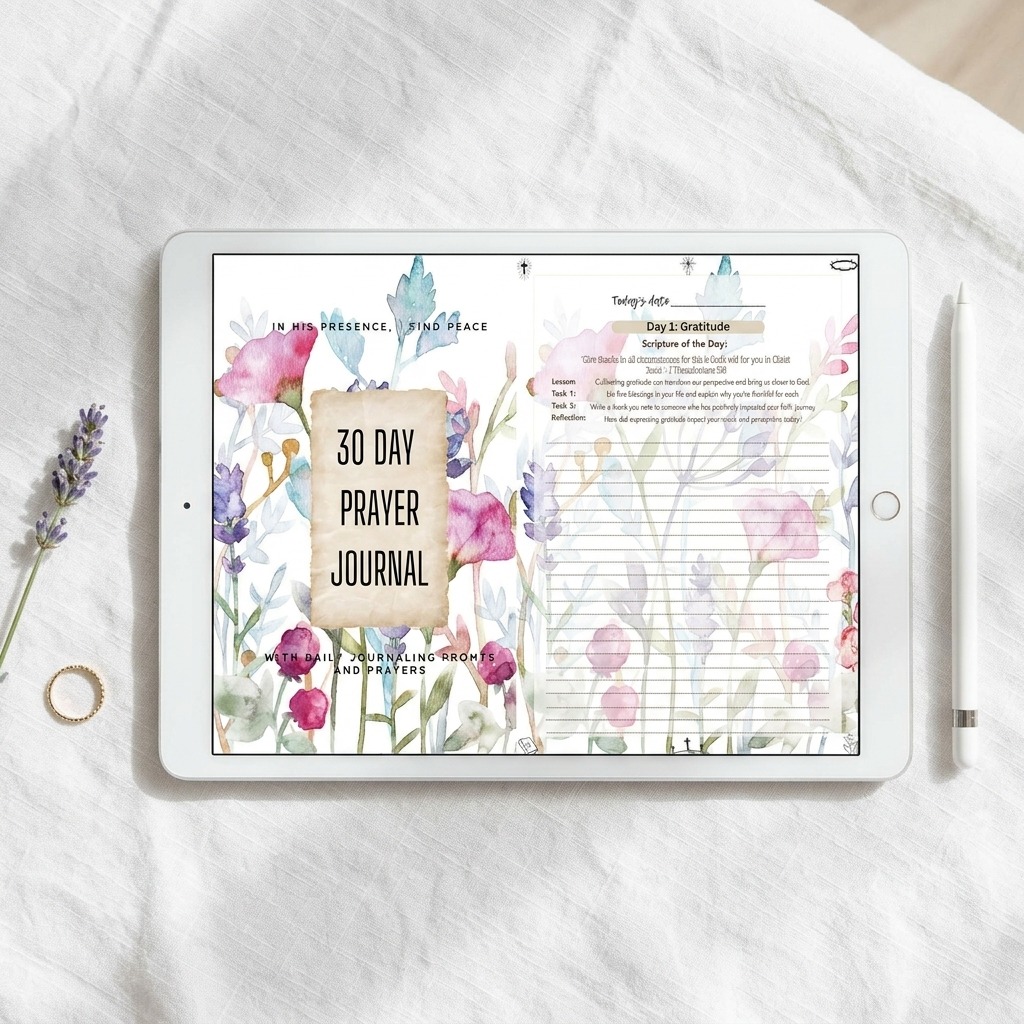 tablets showcasing the complete range of our free journals and study guides.