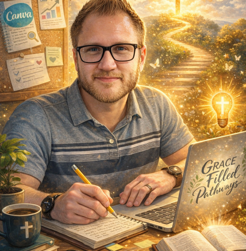 an Image of JP Schnepel the creator and founder of the Christian blog website Grace Filled Pathways